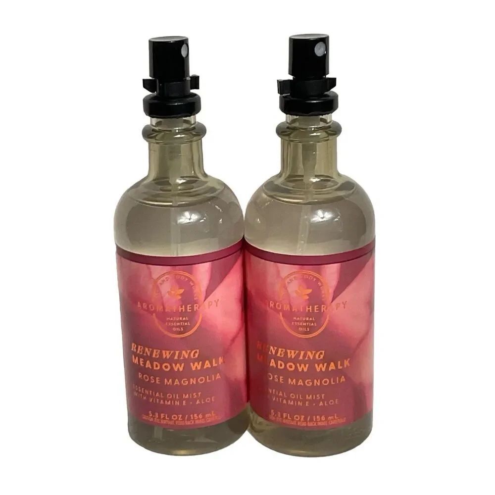 Bath and Body Works RENEWING MEADOW WALK ROSE MAGNOLIA  AROMATHERAPY Mist 2 pc